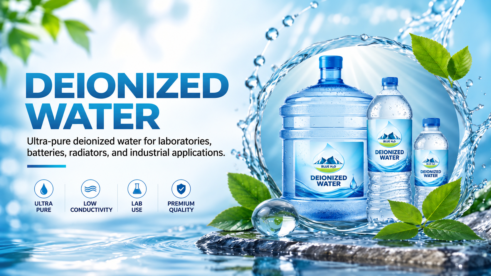 Blue H2O Deionized Water